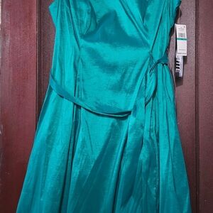 Alex Evenings Teal Petite Dress